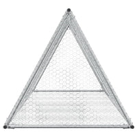 HKM-0286013 Spacious Silver Rabbit Hutch Made of Galvanized Steel for Small Animals