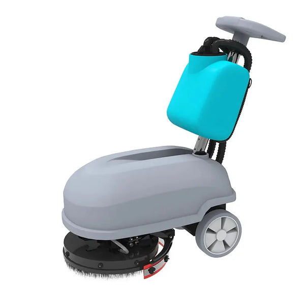 HKM-028691 Electric Mini Floor Scrubber with Hand Push Feature for Efficient Tile Cleaning