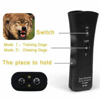 HKM-0287677 Ultrasonic Dog Training Flashlight with Dog Chaser and Night Light Function