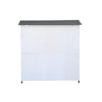 HKM-0288061 Spacious 2-Story Rabbit Hutch with Removable No-Leak Trays and Non-Slip Ramp for Small Animals