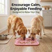 HKM-0288189 Square Silicone Slow Feeder Bowl with Suction Cup for Dogs - Four Colors Available