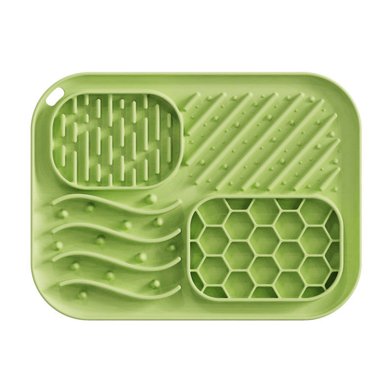 HKM-0288189 Square Silicone Slow Feeder Bowl with Suction Cup for Dogs - Four Colors Available