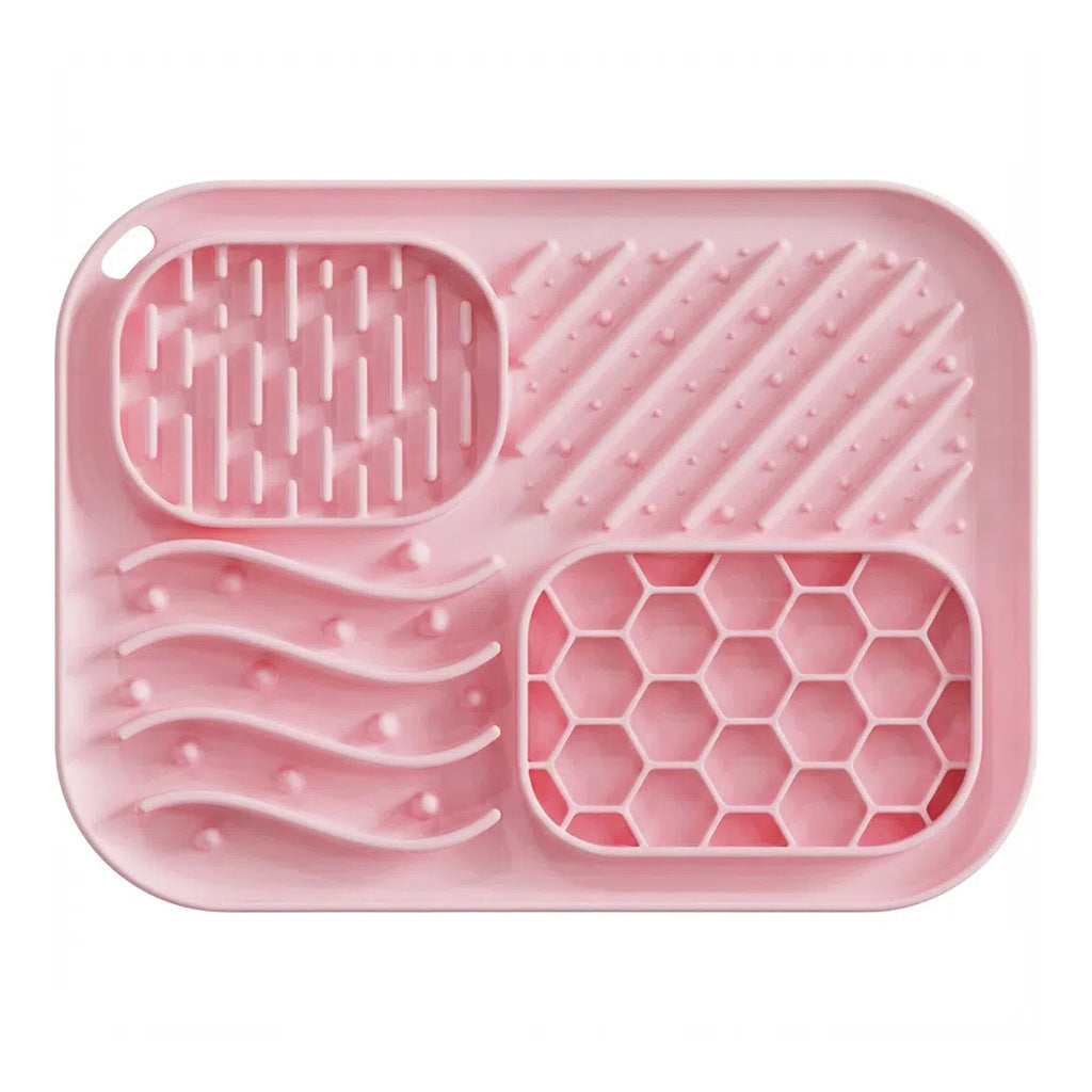 HKM-0288189 Square Silicone Slow Feeder Bowl with Suction Cup for Dogs - Four Colors Available