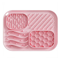 HKM-0288189 Square Silicone Slow Feeder Bowl with Suction Cup for Dogs - Four Colors Available