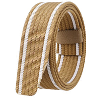 HKM-028819 Braided Tactical Nylon Belt with No Buckle - Casual Wear, Adjustable Length, Durable Design