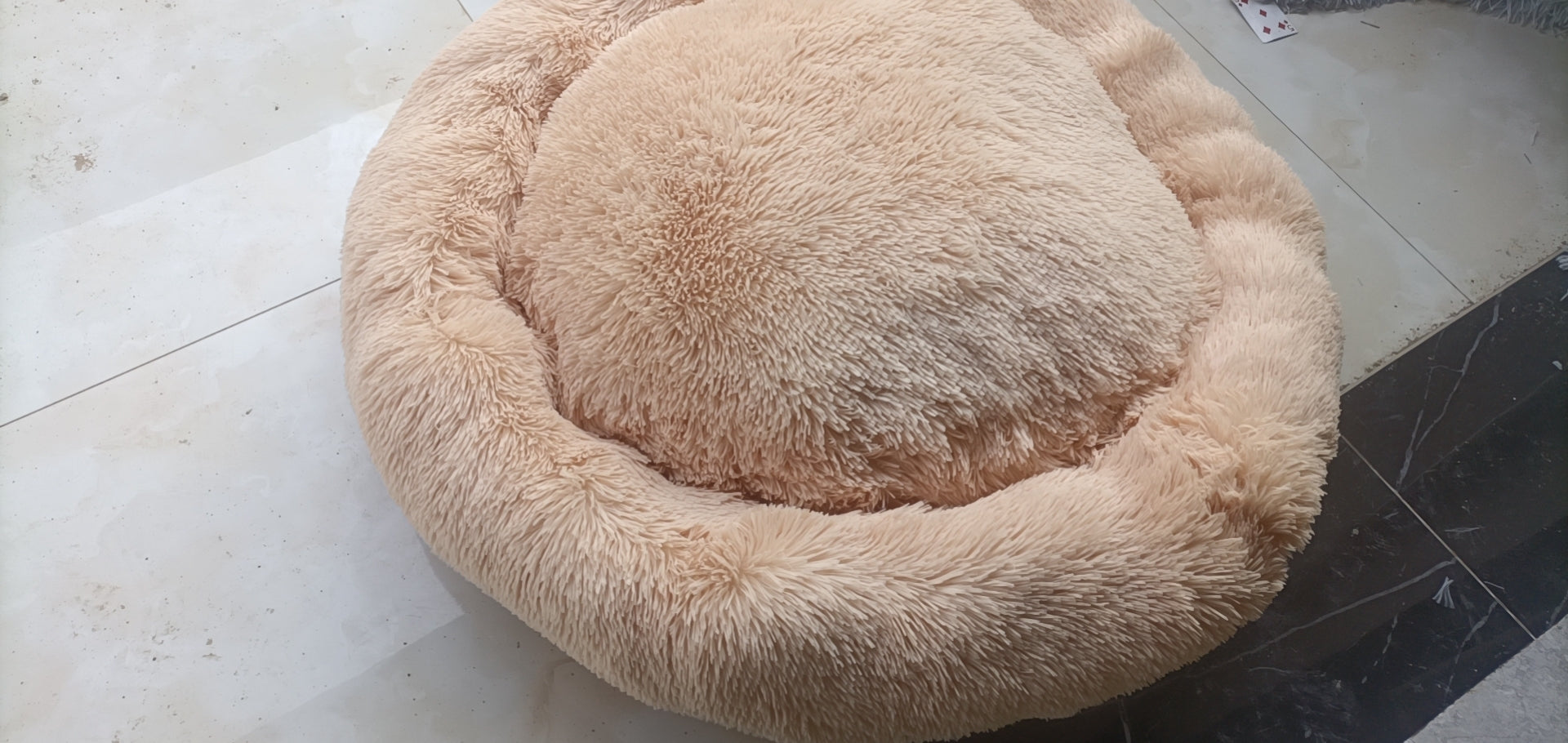 HKM-0288445 Plush Round Dog Bed Winter Mat - Cozy Nest in Various Sizes and Colors