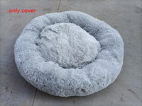 HKM-0288445 Plush Round Dog Bed Winter Mat - Cozy Nest in Various Sizes and Colors