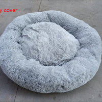 HKM-0288445 Plush Round Dog Bed Winter Mat - Cozy Nest in Various Sizes and Colors