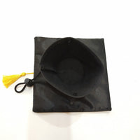 HKM-0288573 Pet Graduation Cap with Yellow Tassel for Dogs - Adjustable Fabric Design, One Size Fits All