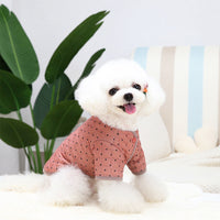 HKM-0288829 Cotton Two-Leg Dog Vest Coat with Polar Fleece Lining for Cold Weather