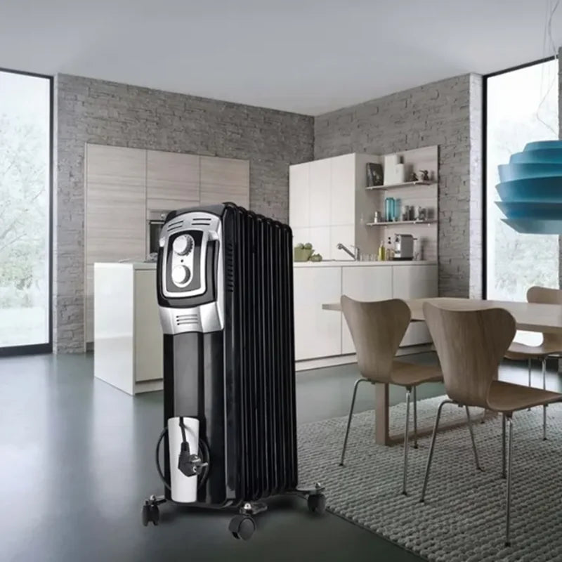 HKM-028883 Electric Oil-Filled Radiator Heater 400W-2500W for Modern Home Use in Bathroom