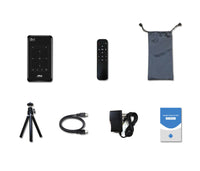 HKM-028947 4K HD DLP Projector with Bluetooth, Dual-Band WiFi, and Android System - Portable with Tripod and Remote Control