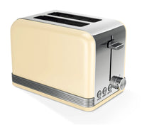 HKM-029011 Stainless Steel 2-Slice Automatic Pop-Up Toaster with Plated Trim
