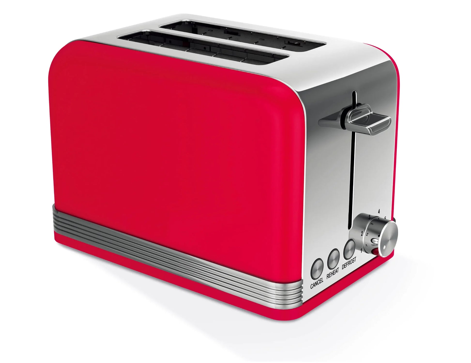 HKM-029011 Stainless Steel 2-Slice Automatic Pop-Up Toaster with Plated Trim