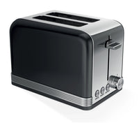 HKM-029011 Stainless Steel 2-Slice Automatic Pop-Up Toaster with Plated Trim