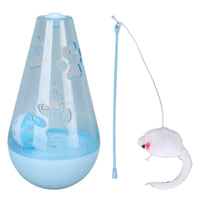 HKM-0291645 Interactive Cat Toy with Built-In Bell Ball and Plush Mouse Stick for Indoor Cats and Kittens