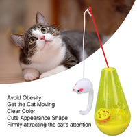 HKM-0291645 Interactive Cat Toy with Built-In Bell Ball and Plush Mouse Stick for Indoor Cats and Kittens