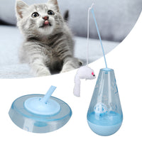 HKM-0291645 Interactive Cat Toy with Built-In Bell Ball and Plush Mouse Stick for Indoor Cats and Kittens