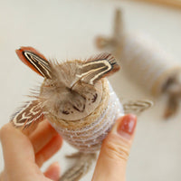 HKM-0291773 Durable Cat Toy with Feather and Hemp Rope for Scratching and Claw Grinding