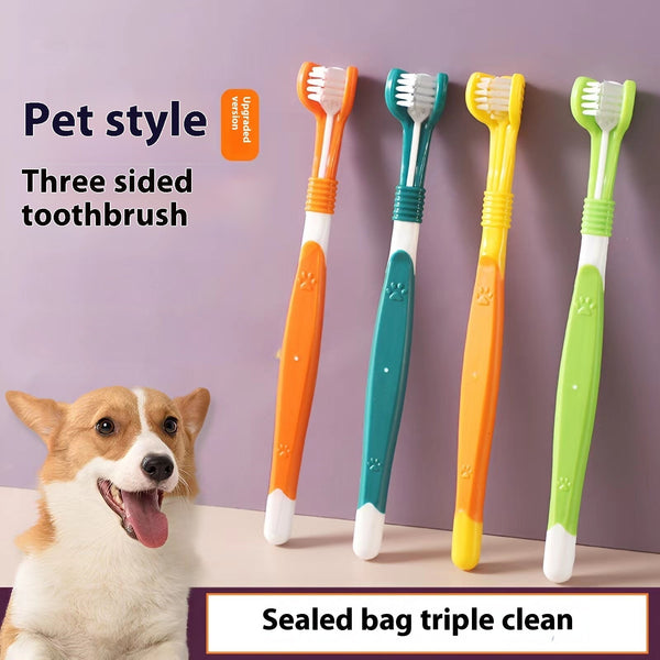 HKM-0292029 Multipurpose Pet Toothbrush for Optimal Oral Cleaning - Assorted Colors Available