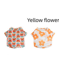 HKM-0292541 Summer Mesh Pet Clothing for Sun Protection in Floral Designs
