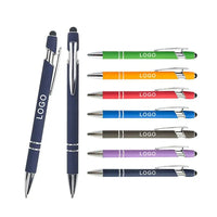 HKM-029395 Custom Multi-Coloured Metal Ballpoint Pen with Stylus for Office and School Use