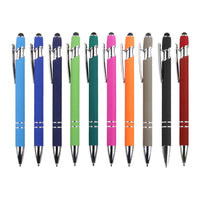HKM-029395 Custom Multi-Coloured Metal Ballpoint Pen with Stylus for Office and School Use