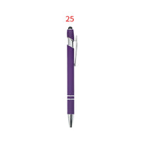 HKM-029395 Custom Multi-Coloured Metal Ballpoint Pen with Stylus for Office and School Use