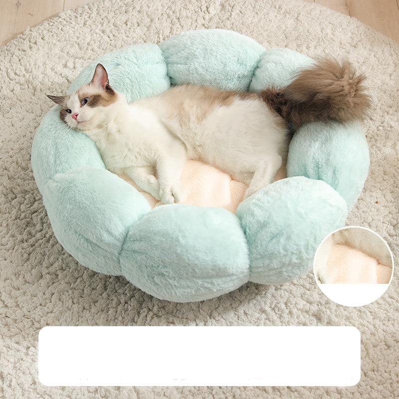 HKM-0294205 Cozy Rabbit Fleece Nest for Deep Sleep - Perfect for Cats and Dogs