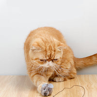 HKM-0294973 Interactive Sounding Mouse Toy with Imitated Rabbit Fur Material and Self-Sounding Feature