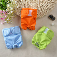 HKM-0296509 Anti-harassment Cotton Menstrual Pants with Velcro Closure - Available in Blue, Orange, Green, Rose Red, Sizes S, M, L