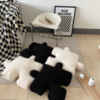 HKM-029651 Creative Puzzle-Shaped Cushion – 3D Soft Plush Pillow for Living Room, Office, and Home Decoration
