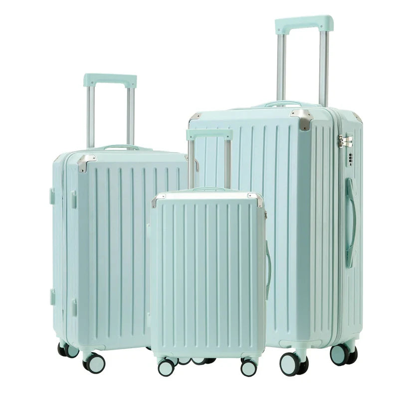 HKM-029651 Custom Logo Travel Bag Set - 4-Piece Anti-lock Braking System Suitcase Collection