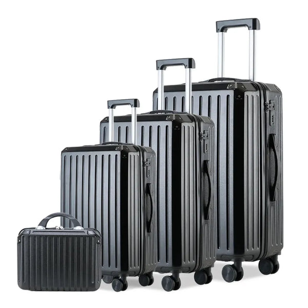 HKM-029651 Custom Logo Travel Bag Set - 4-Piece Anti-lock Braking System Suitcase Collection