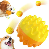 HKM-0297405 Durable Squeaky Dog Ball Toy for Aggressive Chewers - Dental Care & Mental Enrichment for All Breeds