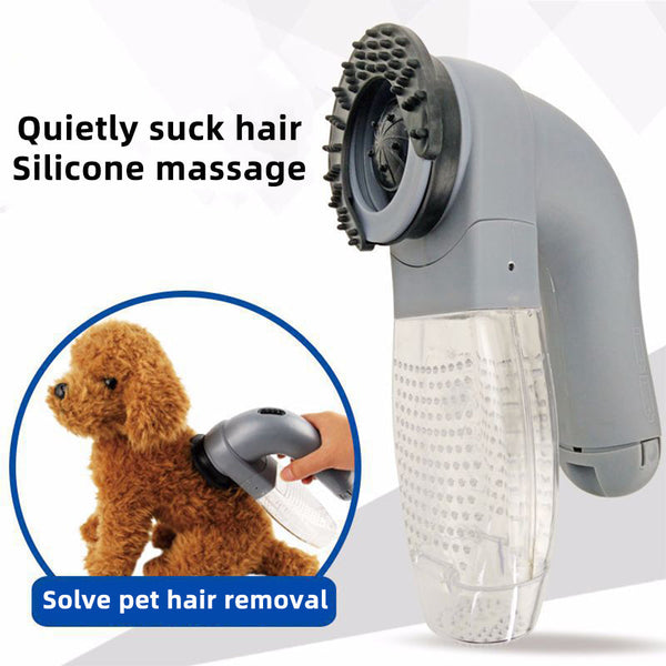 HKM-0297789 Portable Electric Pet Hair Vacuum and Massage Cleaner for Easy Grooming and Cleanup