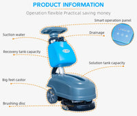 HKM-029843 Commercial Electric Floor Scrubber with Model KR-XS15D for Small Spaces