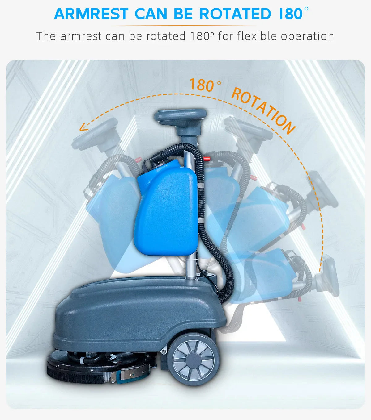HKM-029843 Commercial Electric Floor Scrubber with Model KR-XS15D for Small Spaces