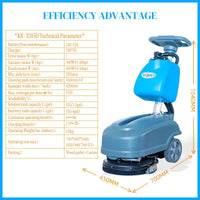 HKM-029843 Commercial Electric Floor Scrubber with Model KR-XS15D for Small Spaces
