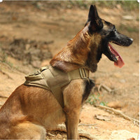 HKM-0299197 Lightweight Tactical Training Dog Vest, Waterproof Nylon K9 Chest Strap, Adjustable with Padded Lining