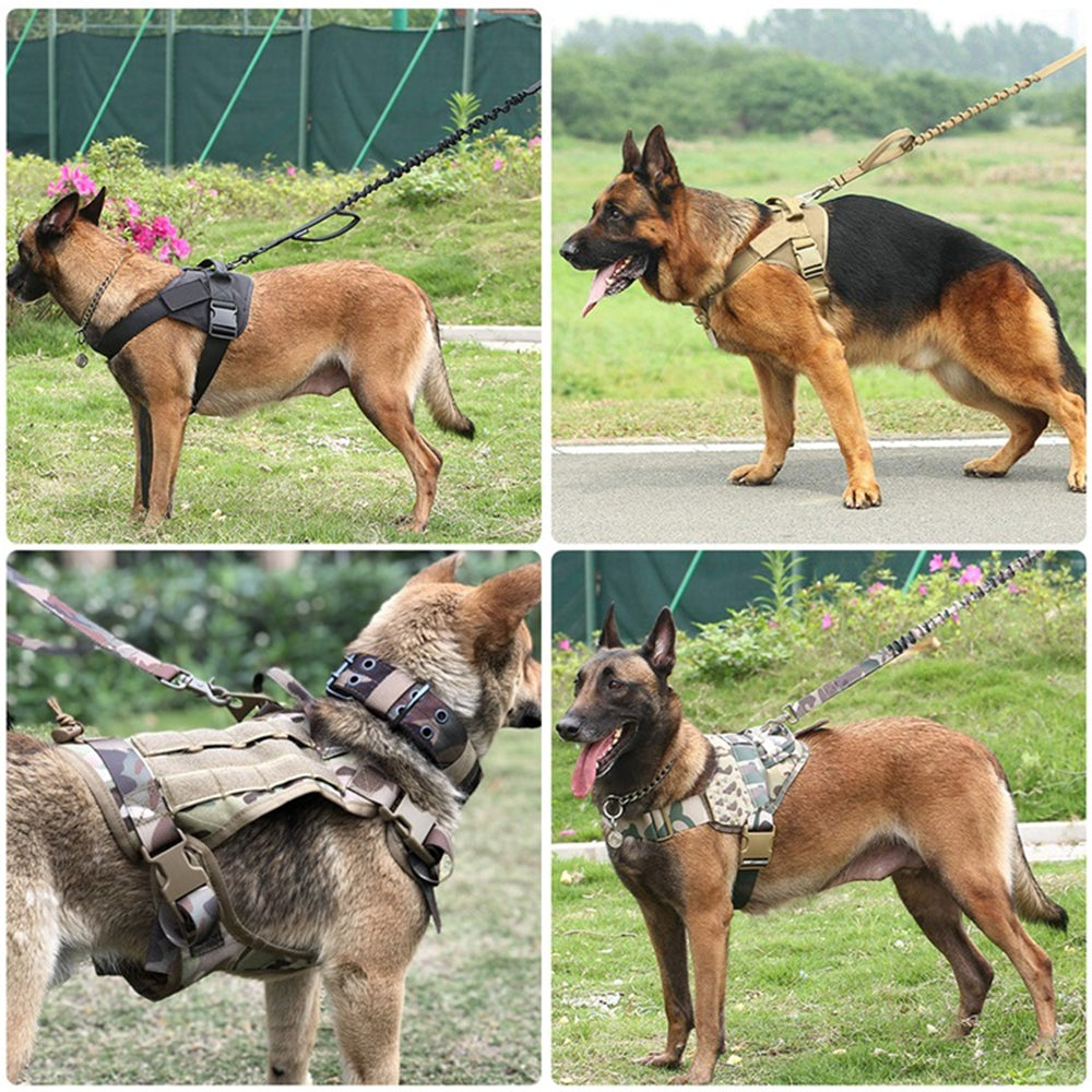 HKM-0299197 Lightweight Tactical Training Dog Vest, Waterproof Nylon K9 Chest Strap, Adjustable with Padded Lining