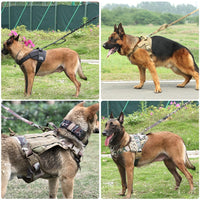 HKM-0299197 Lightweight Tactical Training Dog Vest, Waterproof Nylon K9 Chest Strap, Adjustable with Padded Lining