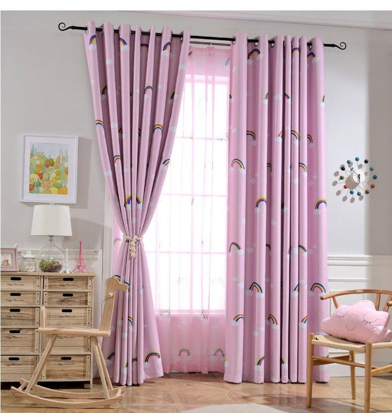 HKM-029971 Colorful Rainbow Blackout Curtains for Kids' Bedrooms – Variety of Styles and Sizes