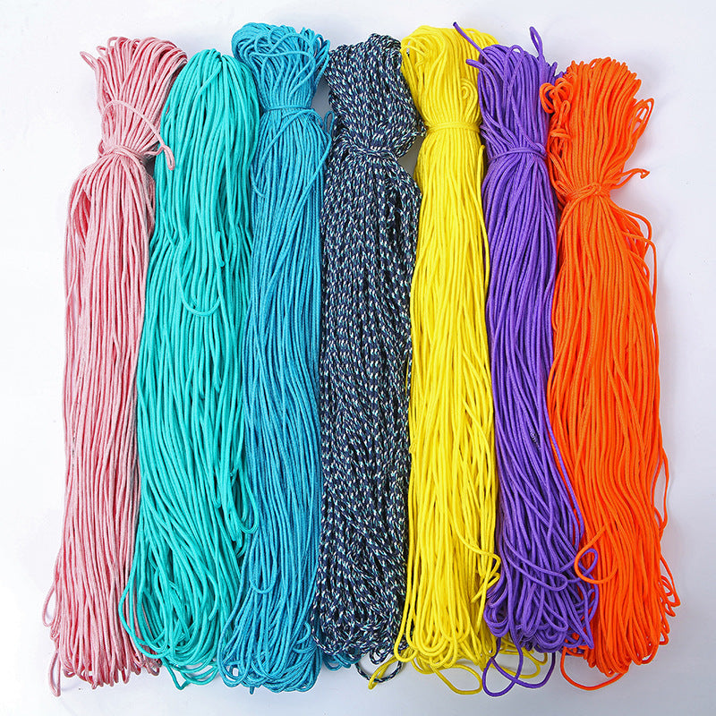 HKM-030099 2mm Polyester Braided Rope for Outdoor Gear and Safety Applications, 100m Length