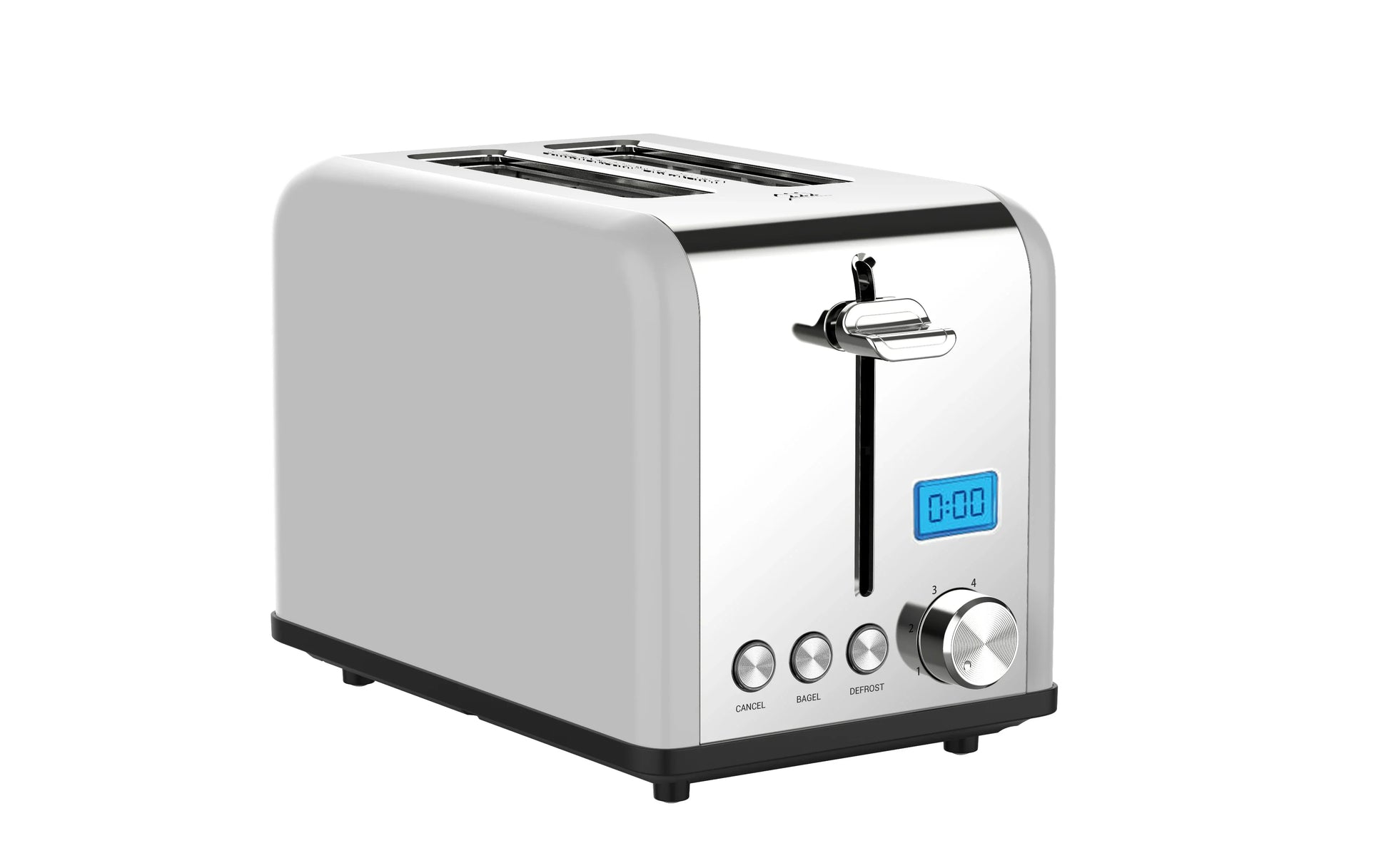 HKM-030163 Digital 2 Slice Toaster with LCD Display - Smart Kitchen Appliance for Precise Toasting