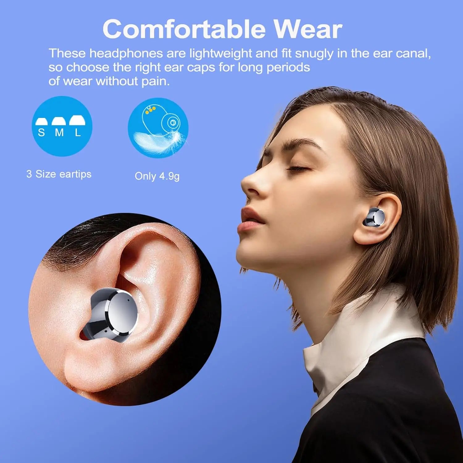HKM-030419 Transparent Crystal TWS True Wireless Earbuds with Handsfree Functionality