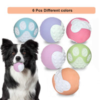 HKM-0304317 Durable Non-Toxic Dog Toy Balls for Chewing and Teeth Cleaning - 12 Pack High Bounce Rubber Balls