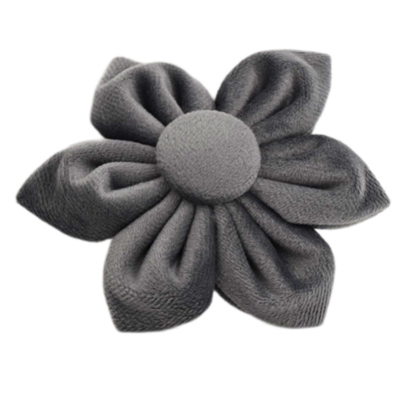 HKM-0304957 Adjustable Dog Fabric Velvet Collar Set with Rope, Bow Knot, Flower, Vest, and Poop Bag