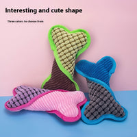 HKM-0305341 Plush Dog Voice Bone Toy for Teeth Grinding - Soft Sound Making Fun