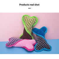 HKM-0305341 Plush Dog Voice Bone Toy for Teeth Grinding - Soft Sound Making Fun